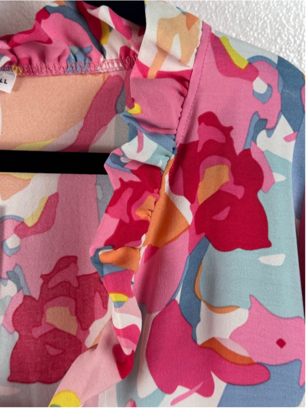 NWT Michelle McDowell Floral Julie Dress River Iris Colorway Bell Sleeve Sz XXL - Picture 8 of 10